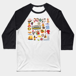 Portugal Travel Icons Baseball T-Shirt